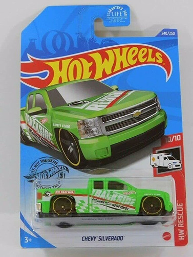 Diecast Hot Wheels Chevy Silverado, H W Rescue 10/10 [ Trea.