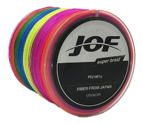 Linha Pesca Multifilamento Jof 1000 Metros 0.30mm 45lb Color