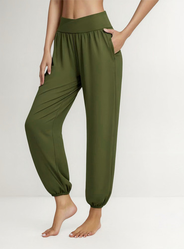 Leggings Lisos De Cintura Alta A La Moda Para Mujer, Legging