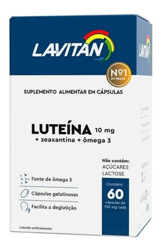 Luteína 10mg + Zeaxantina + Omega 3 Lavitan 