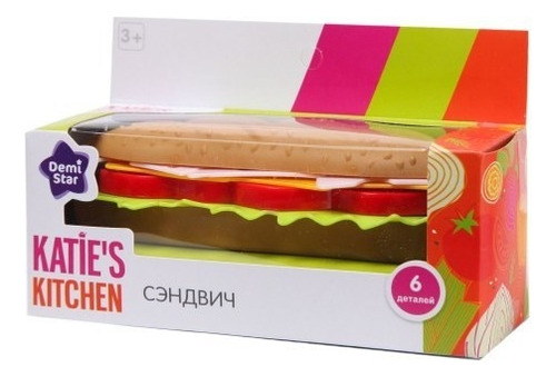 Juego De Comida: Super Sándwich 15x10cm Se Arma Y Desarma