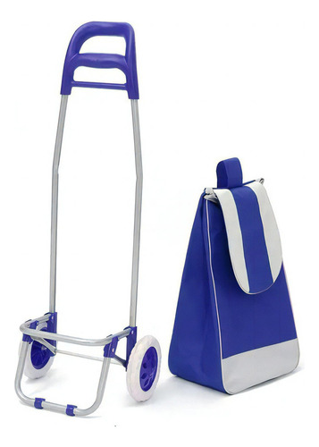 Carrito Para Compra Mandado Despensa Portatil Multiusos Color Azul