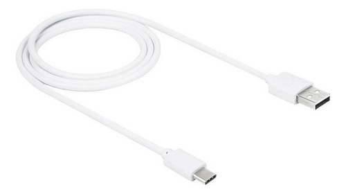 Cable Usb Tipo C 1 Metro 2.4a Carga Rápida Color Blanco