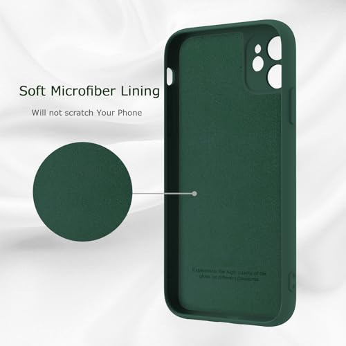 Funda Para iPhone 11 Verde Oscuro 6.1 PuLG Liquid Silicon-2