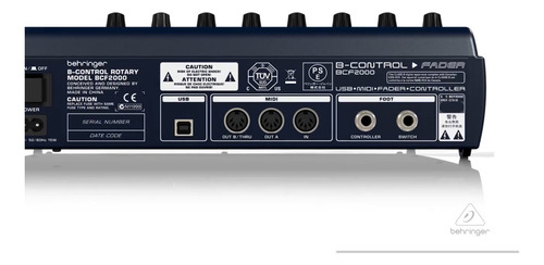 Behringer-bcf2000 Total-recall Usb/midi Con 8 Faders Motor Azul Acero (Usado)