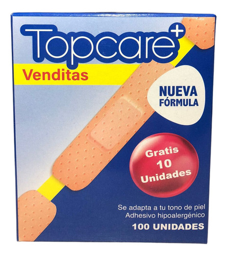 Parche Curita  (vanditas) 100 Unidades + 10 De Regalo