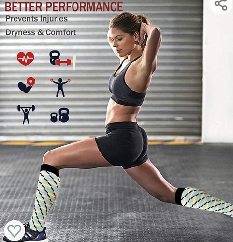 Medias De Compresión 20-30mmhg Crosfit Ciclismo Gym Running