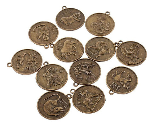 .. 3x12 Unids / Set Signos Del Zodiaco Chino Animales Moneda