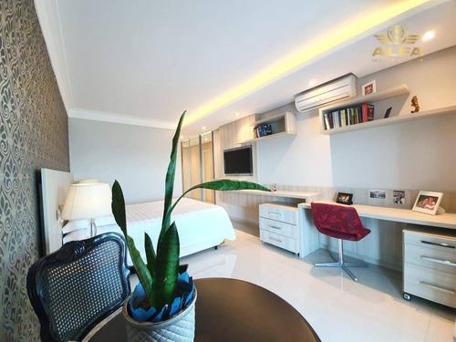 Imagem 15 de 30 de Apartamento De Frente Para O Mar Na Praia Da Enseada Com 4 Dormitórios, Varanda Gourmet, Prédio Com Lazer E 3 Vagas, Guarujá. - Ap1499