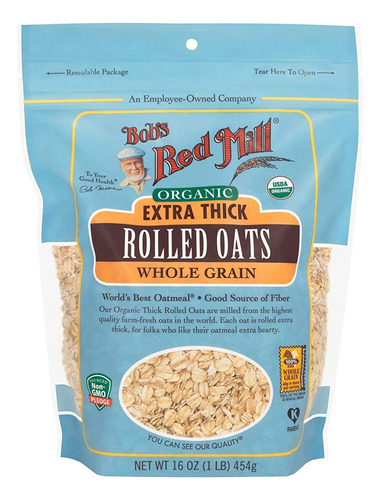 Bob's Red Mill Avena Arrollada Extragruesa Orgánica 16 Oz (p