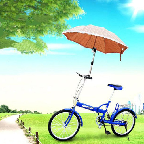Ajustable del sostenedor del paraguas de la bicicleta del montaje del soporte del marco plegable telescópica paraguas Conector giratorio del manillar para bicicletas Presidente cochecito de bebé 