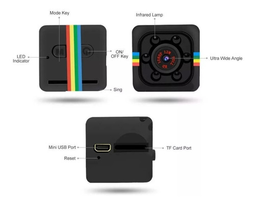 Mini Camara Espia Oculta Full Hd 1080p Vision Nocturna Sq11