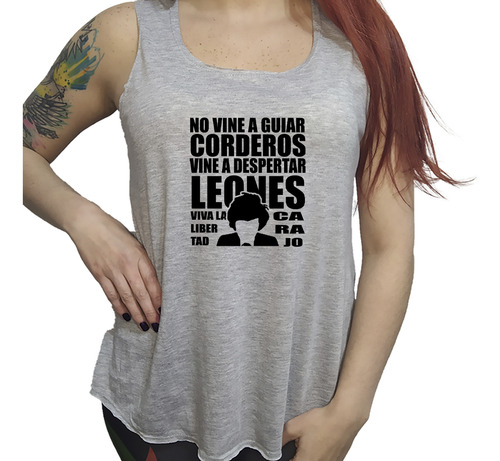 Musculosa Dama Milei Vengo A Despertar Leones Frase