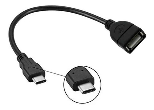 Cable Tipo C A Entrada Usb 15cm Para Conectar Usb/tipo C
