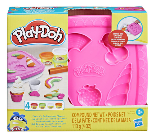 Set De Juego Play-doh Create N Go Cupcakes Con Capacidad De