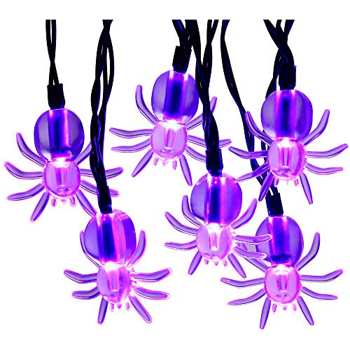 40 Luces Led De Cadena De Araña Púrpura Temporizador ...