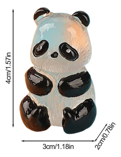 Ci Pequeños Pandas Resina Con Purpurina Figuras Pandas Pe