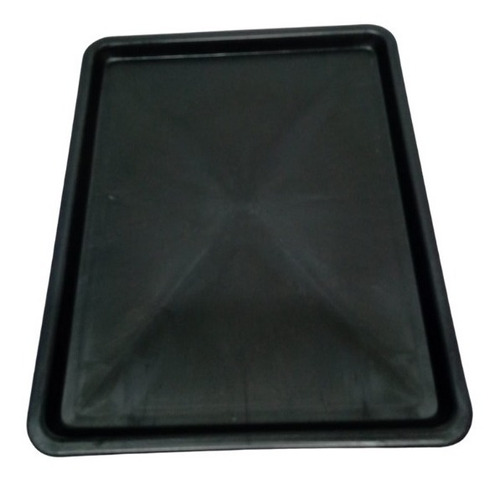 Charola Rectangular Plástico Color Negro 44x35x2.5 (6pzas)