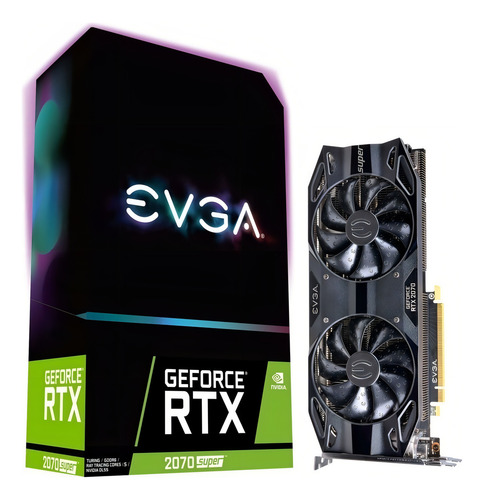Placa de video Nvidia Evga Gaming GeForce RTX 20 Series RTX 2070 SUPER Black Edition 8GB