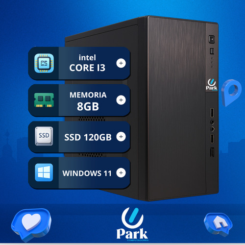 Pc Desktop Office Cpu Intel I3 8gb De Ram Ssd 120gb 120 Gb 8 Gb Intel Graphics