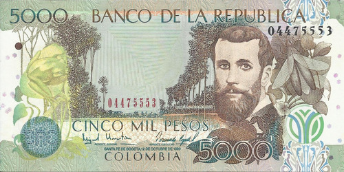 Colombia 5000 Pesos 12 Octubre 1999
