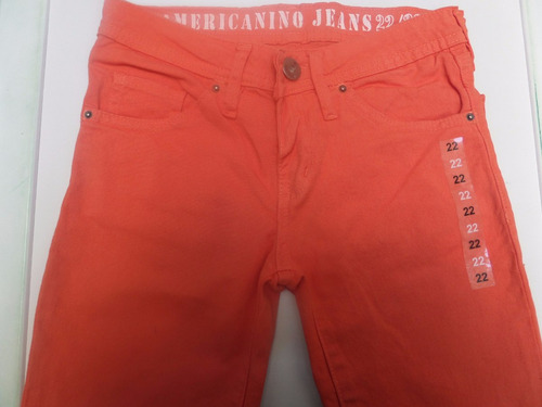 Jeans Americanino Talle 8 De Niño Skinny Naranja Nuevo