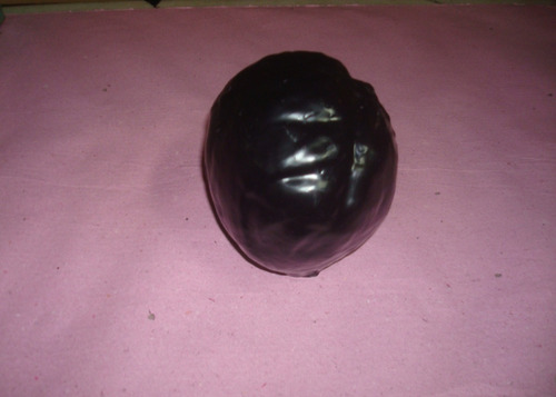 Vela Cabeça De Cera Masculina / Pequena Preta Para Promessa. Preto
