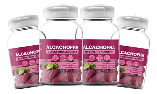 Suplemento Alimentar Alcachofra Pura 120 Cápsulas De 500mg Sabor Sem Sabor