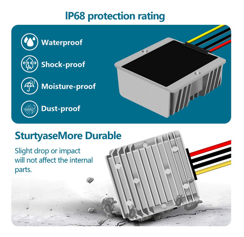 Convertidor Reductor Yrdzxg 360 W 30 A 24 V A 12 V