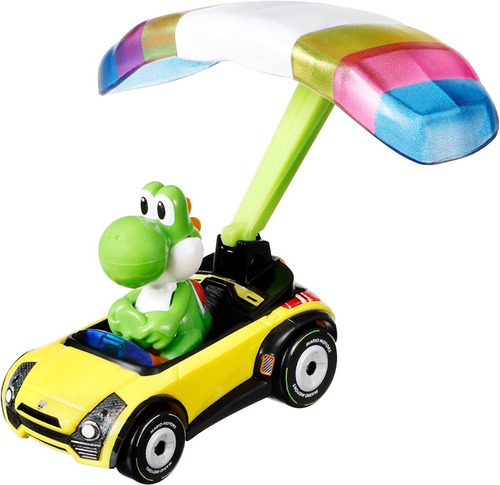 Hot Wheels Mario Kart Auto Con Personaje Gvd30 Mattel