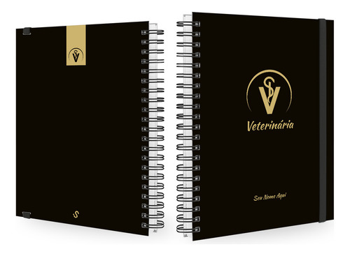 Caderno Universitário Plus Personalizado Profis. Ouro 10 Mat Cor Veterinária