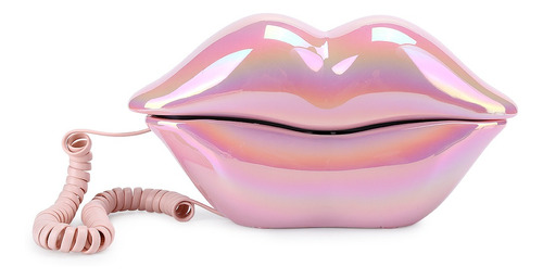 Teléfono Rosa Con Labios Divertidos Galvanoplastia Wx3016