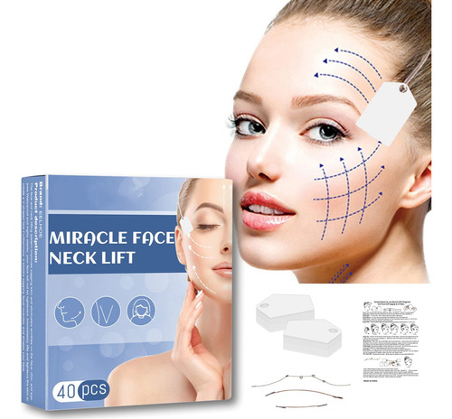 Pegatinas De Estiramiento Facial, 40 Unidades, Cintas De