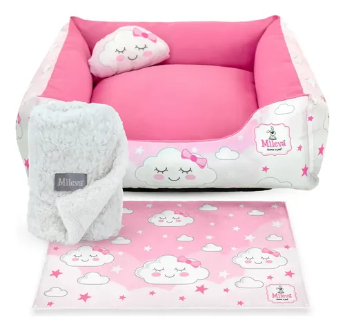 Cama + Coberdrom Pet - Cachorro E Gato 4 Pç 60x60cm - Mileva Cor ...