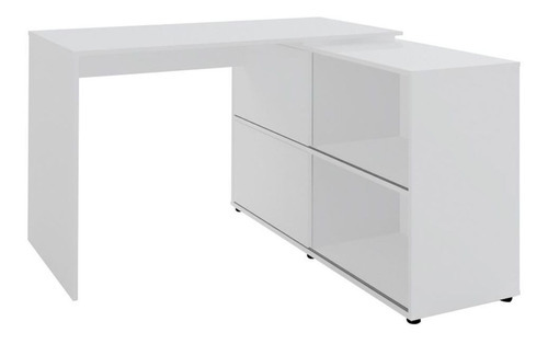 Mesa Para Escritório Com Porta De Correr Mingle Branco