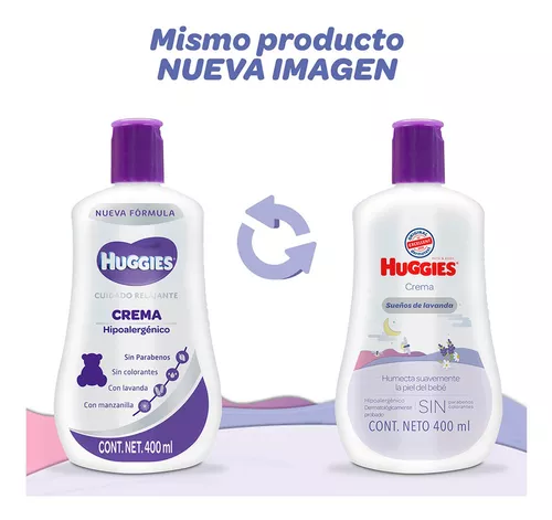 Crema para bebé Huggies Sueños de Lavanda 400ml