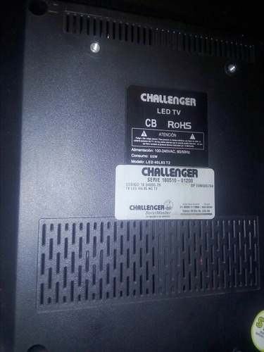Imagen 2 de 2 de Tv Challenger De 40 Pulgadas Para Repuestos