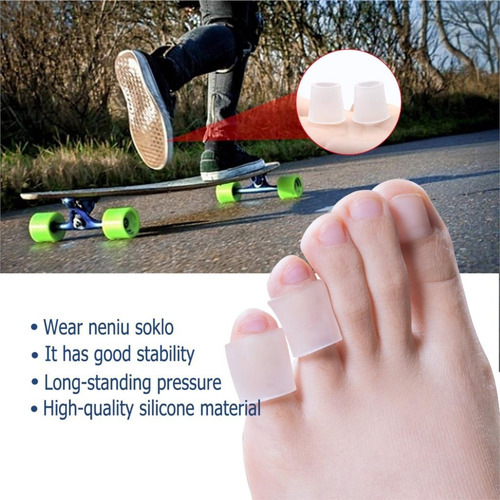 Imagem 8 de 10 de 2 Pares Protetor Separador Dedo Pé Silicone Anti Calos Bolh