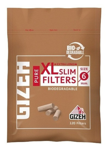 Filtros Gizeh Pure Xl Slim Biodegradables