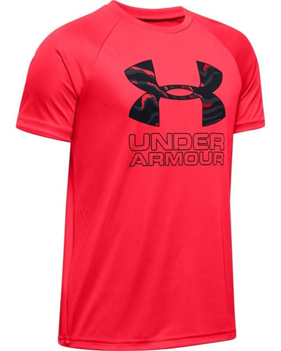 Playera Manga Corta Under Armour Niños Rojo/rosa 1354000-62
