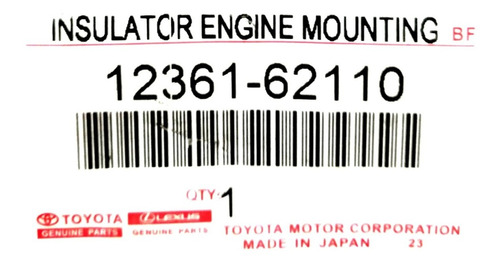 Base Motor Prado Hilux 2.4 2.7 Meru 12361 - 62110 Jap Toyota