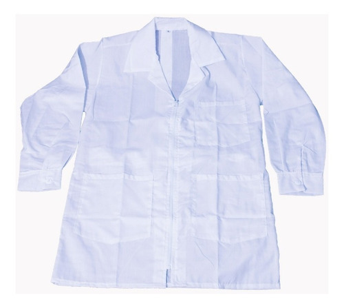 Bata Laboratorio Medico Manga Larga Botón Niños Talla 4 A 16