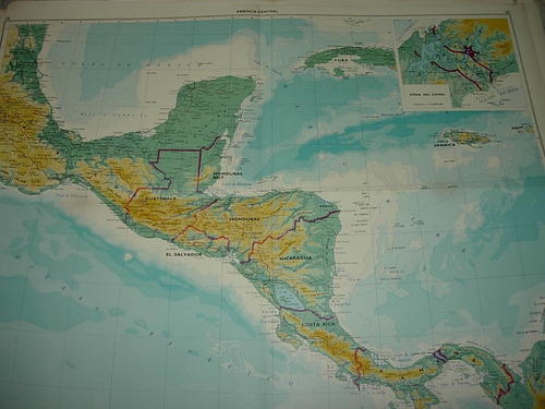 Mapa Antiguo 97 America Central Cartografia Mapas Decoracion