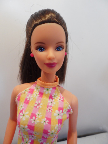 Barbie Pretty In Plaid 1998 Vestido Castaña Brunette Envios
