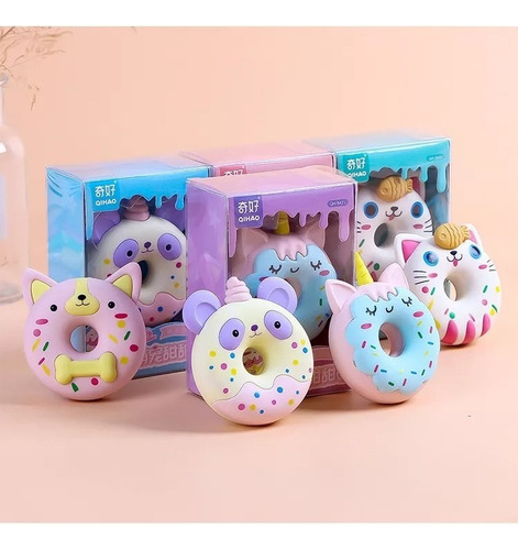Goma Jumbo Borrador Kawaii 3d Figura Donita Papeleria