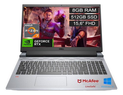 Portatil Dell Gaming G15 5525 Ryzen 5 6600h 8gb 512gb Win