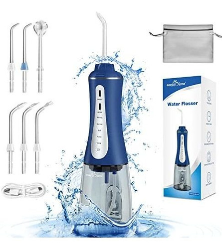 Cordless Water Flosser Teeth Cleaner: Portable 350ml Oral Wi