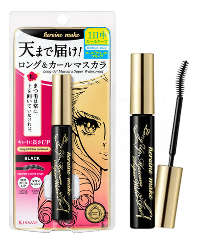 Máscara Heroine Make Long & Curl Up Waterproof Black Wp 01