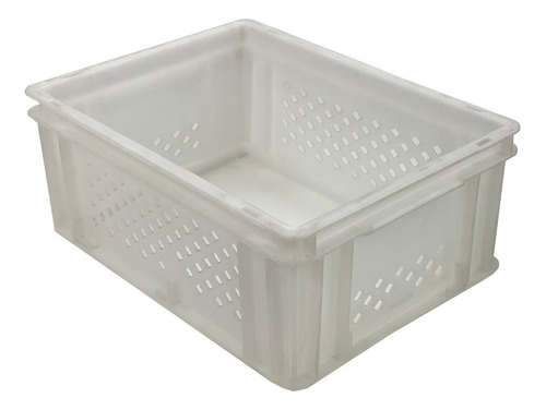 Caja Organizadora Plástico Resistente Apilables 15lts Athena Color Blanco