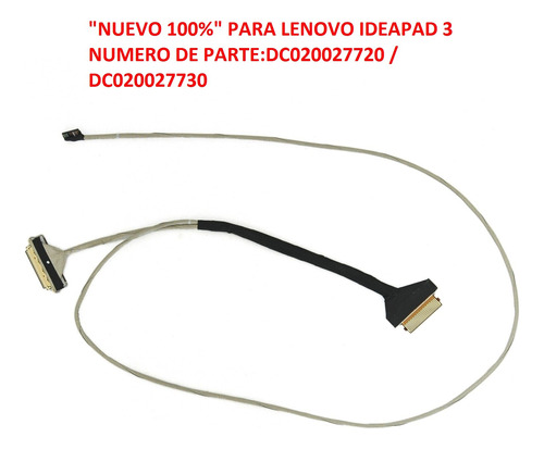 Cable Flex Video Lenovo 3 15iil05 / 15ada05 N/p:dc020027720 